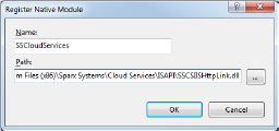 Setting up the HTTP module in the Internet Information Services (IIS) Manager Setting up the HTTP module in the Internet Information Services (IIS) Manager