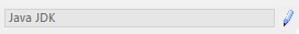 The name of the selected Analyzer Script in the Intelli-sense search control toolbar