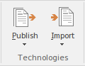 Part of the Publish ribbon in Sparx Systems Enterprise Architect. Part of the Publish ribbon in Sparx Systems Enterprise Architect.