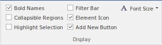 Part of the Specification Manager ribbon in Sparx Systems Enterprise Architect. Part of the Specification Manager ribbon in Sparx Systems Enterprise Architect.