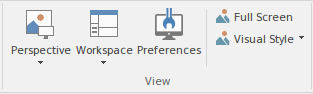 Part of the Start ribbon in Sparx Systems Enterprise Architect.