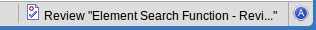 The joined review element's name is added to the status bar. The joined review element's name is added to the status bar.