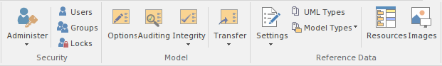 Part of the Configure ribbon in Sparx Systems Enterprise Architect.