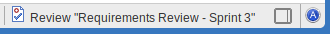 The joined review element's name is added to the status bar. The joined review element's name is added to the status bar.