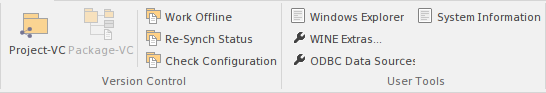 Part of the Configure ribbon in Sparx Systems Enterprise Architect.