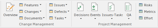 Part of the Construct ribbon in Sparx Systems Enterprise Architect.