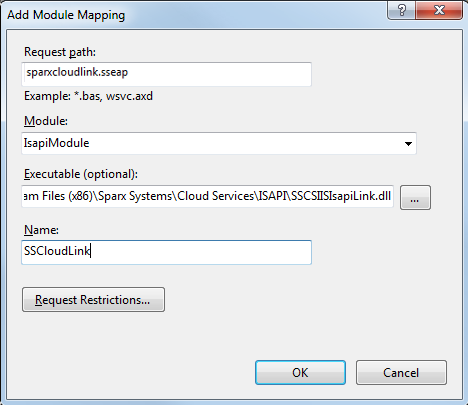 Configuring an ISAPI module Configuring an ISAPI module